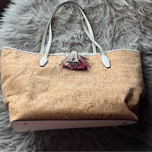 Crown & Ivy cork tassel tote